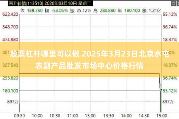 股票杠杆哪里可以做 2025年3月23日北京水屯农副产品批发市场中心价格行情