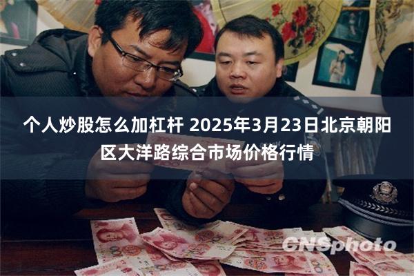 个人炒股怎么加杠杆 2025年3月23日北京朝阳区大洋路综合市场价格行情