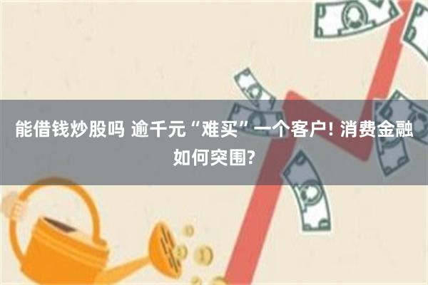 能借钱炒股吗 逾千元“难买”一个客户! 消费金融如何突围?