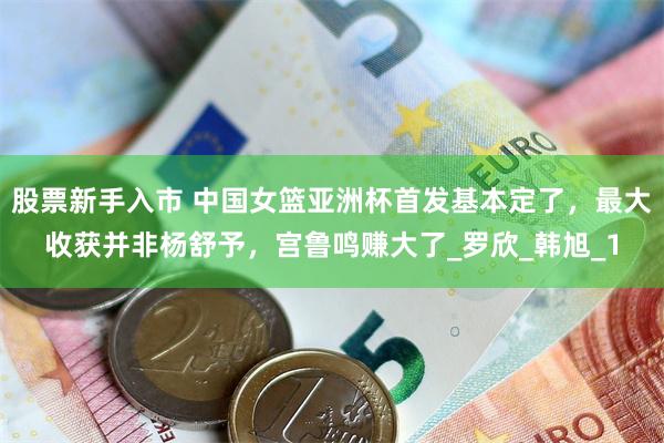 股票新手入市 中国女篮亚洲杯首发基本定了，最大收获并非杨舒予，宫鲁鸣赚大了_罗欣_韩旭_1