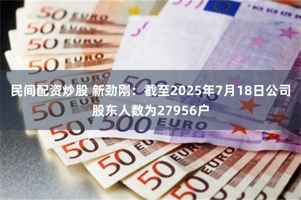 民间配资炒股 新劲刚：截至2025年7月18日公司股东人数为27956户