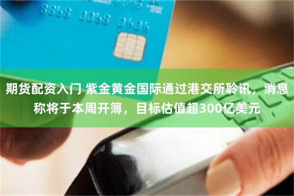 期货配资入门 紫金黄金国际通过港交所聆讯，消息称将于本周开簿，目标估值超300亿美元